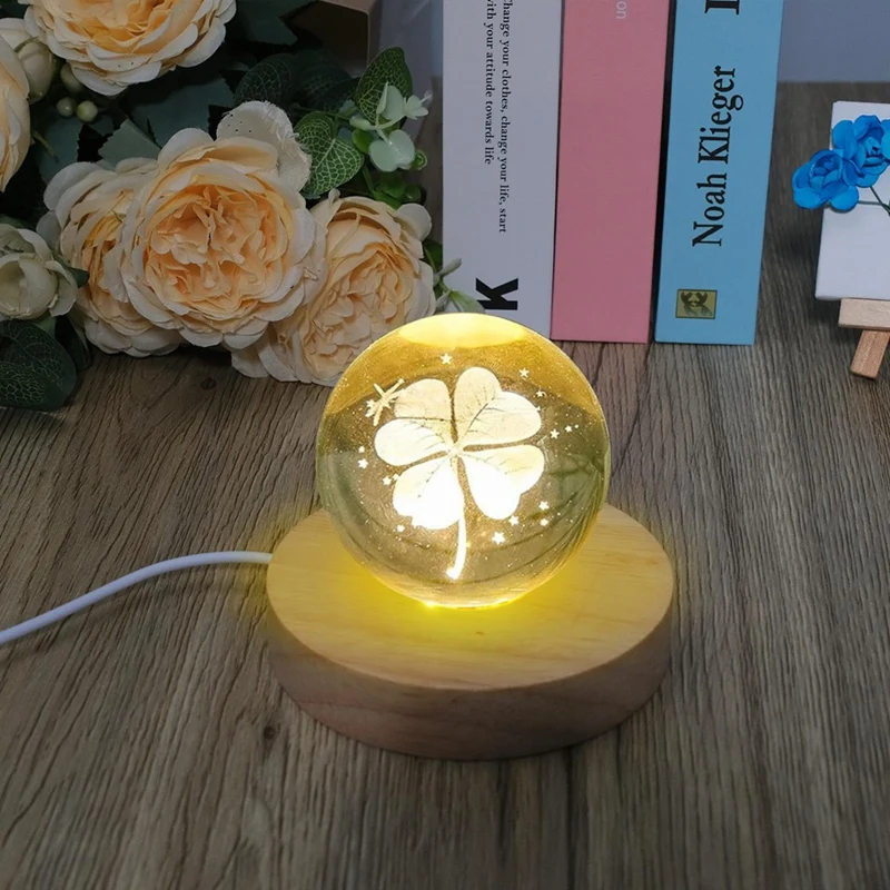 10 Pcs Wooden LED Display Bases Round Wood Display Lighted Bases For Glass Art LED Lighted Display Stand Bases