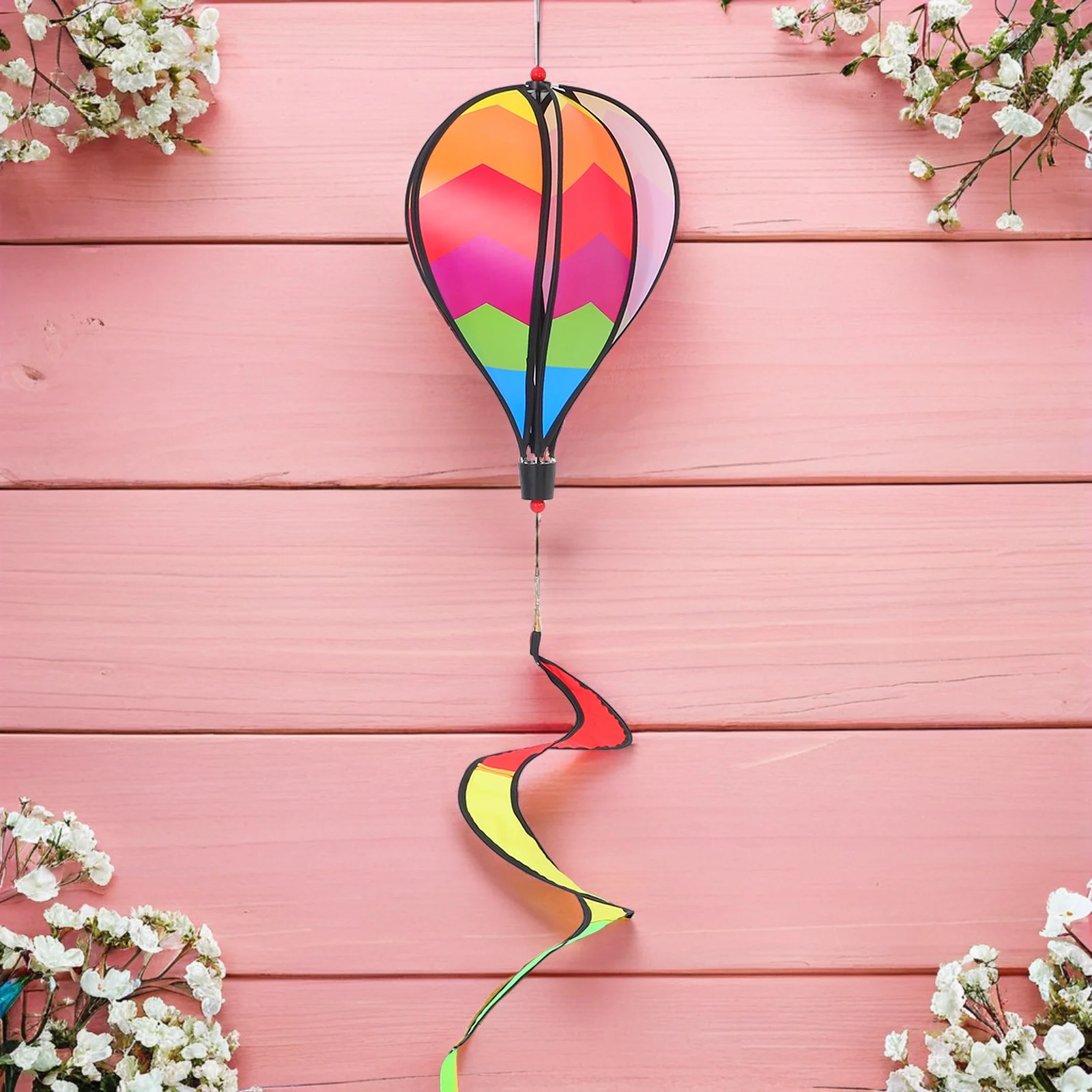

Decorative Wind Spinners 2pcs Hot Air Balloon Windmill Pendent for Outdoor Garden Yard Spiral Hanging Windsocks Layout Decor