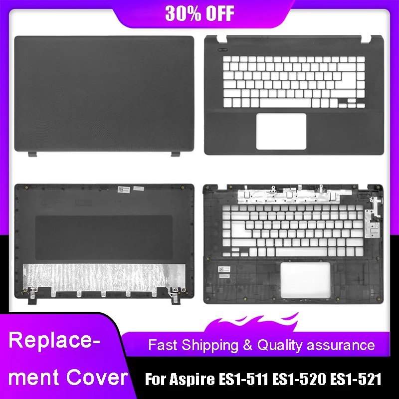 New Laptop LCD Back Top Cover For Acer Aspire ES1-511 ES1-520 ES1-521 ES1-522 Series Palmrest Upper Rear Lid Black A C Shell