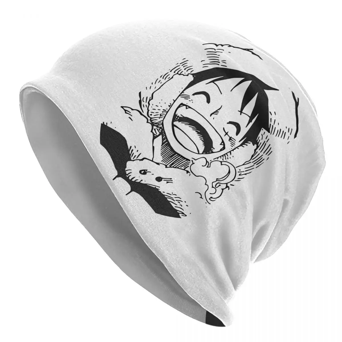 One Piece Anime Luffy Bonnet Hats Cool Outdoor Skullies Beanies Hat Men's Women's Warm Multifunction Cap