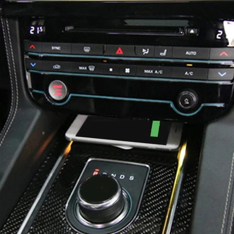 Fast Wireless Charging Station Pad Phone Charger for Jaguar XE XF XFL F-Pace 2016 2017 2018 Mobile Holder Interior Accessories