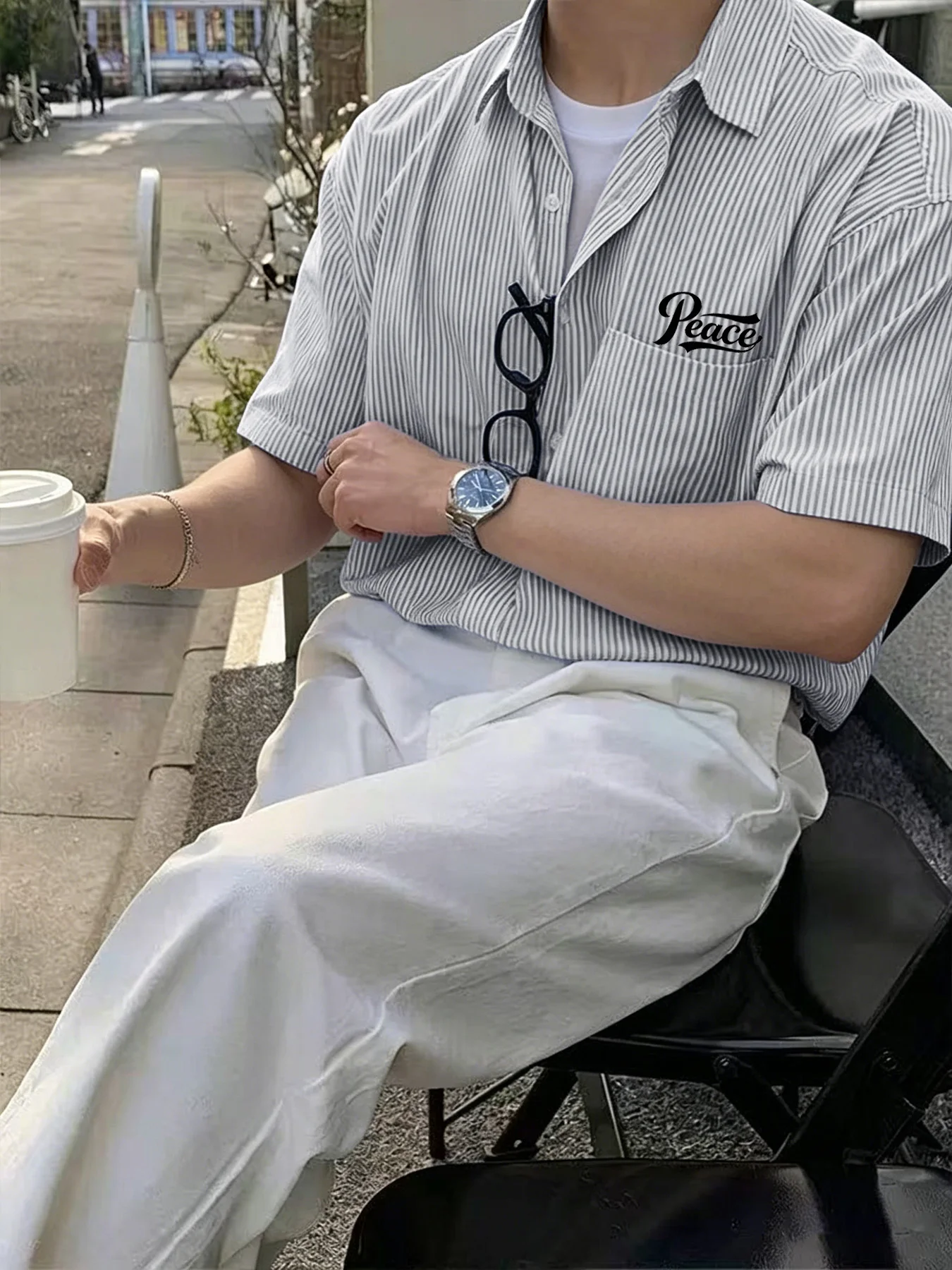 Summer trend fashion men's clothing multi-color optional simple healing letter print short-sleeve casual shirt