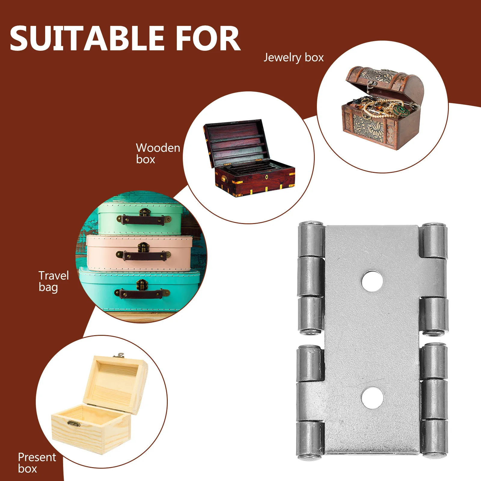 4Pcs Dual- Saloon Door Hinges Iron Double Swing Hinge for Screen Furniture Heavy Duty Gate Swinging Door Butt Replacement