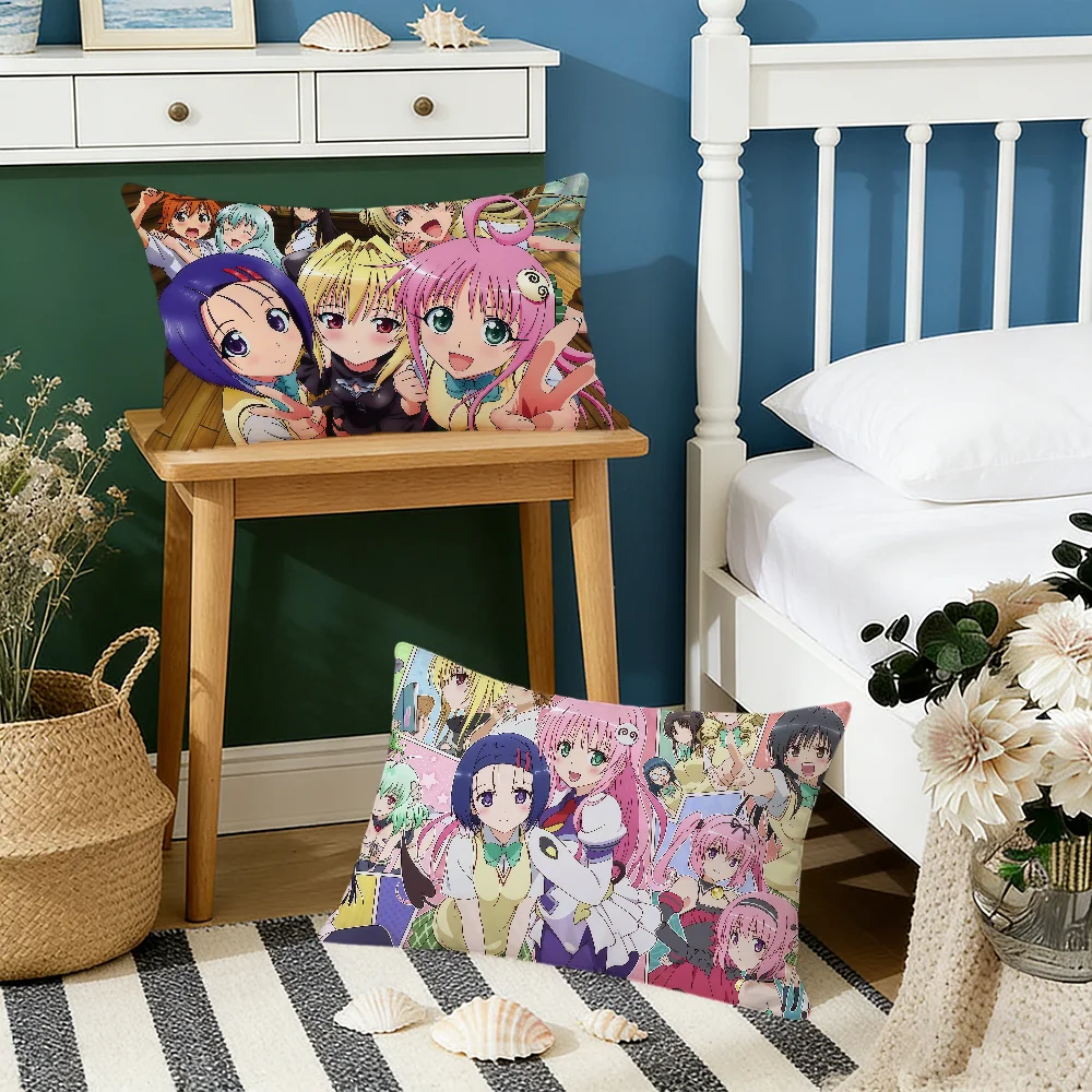 To L-love Ru Anime Cushion Cover Hit Product Home Sofa Living Room Double-Sided Soft Decorative Pillow Cover