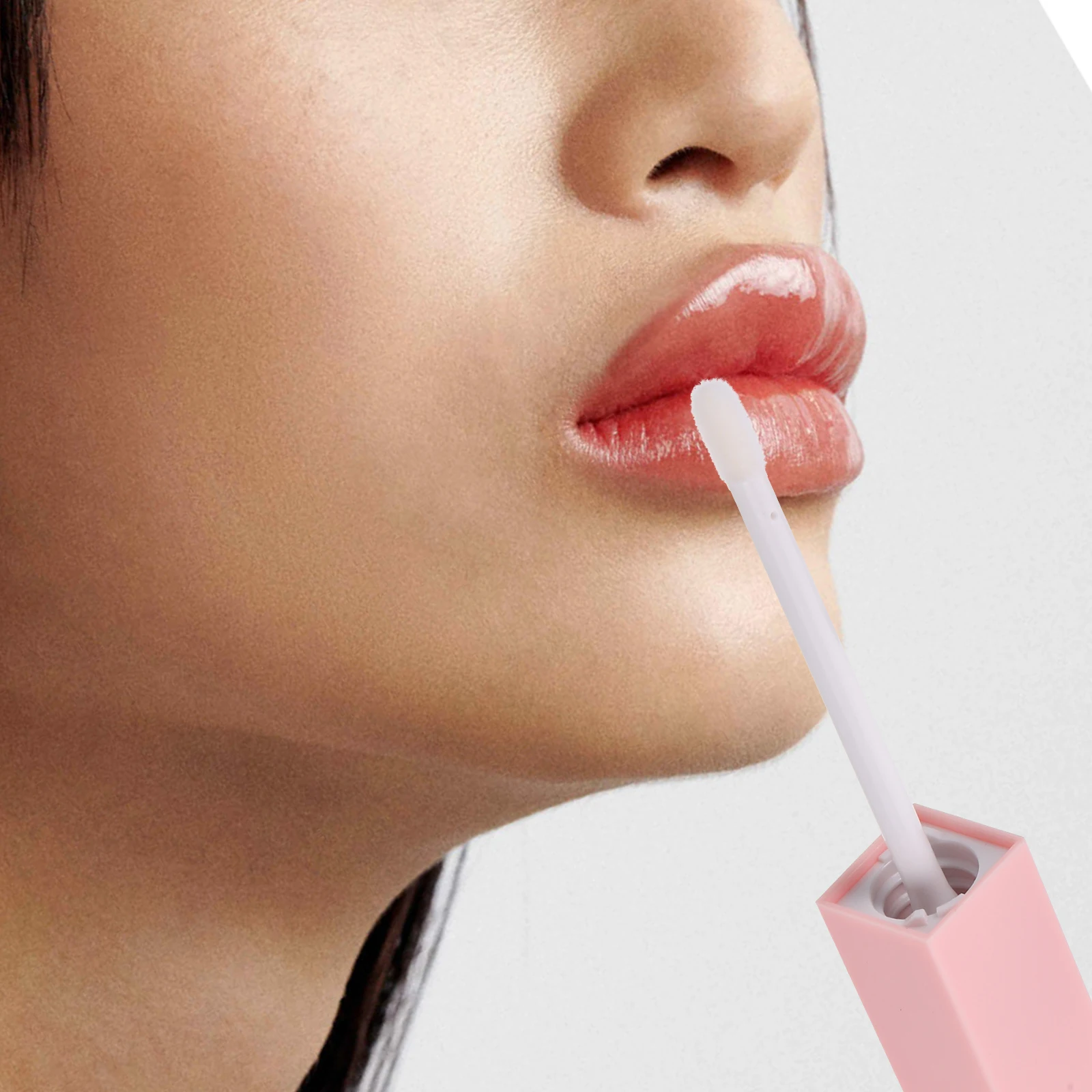 

5pcs Square Empty Lip Gloss Tubes 7ml Refillable AS Material Portable Containers for DIY Samples Travel Size Clear Packaging