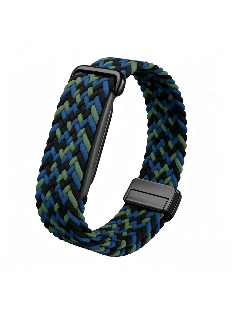 Magnetisches Nylon-Geflechtarmband für Google Fitbit Air, atmungsaktives Sport-Armband für Google Fitbit Air Uhrenarmband Correa