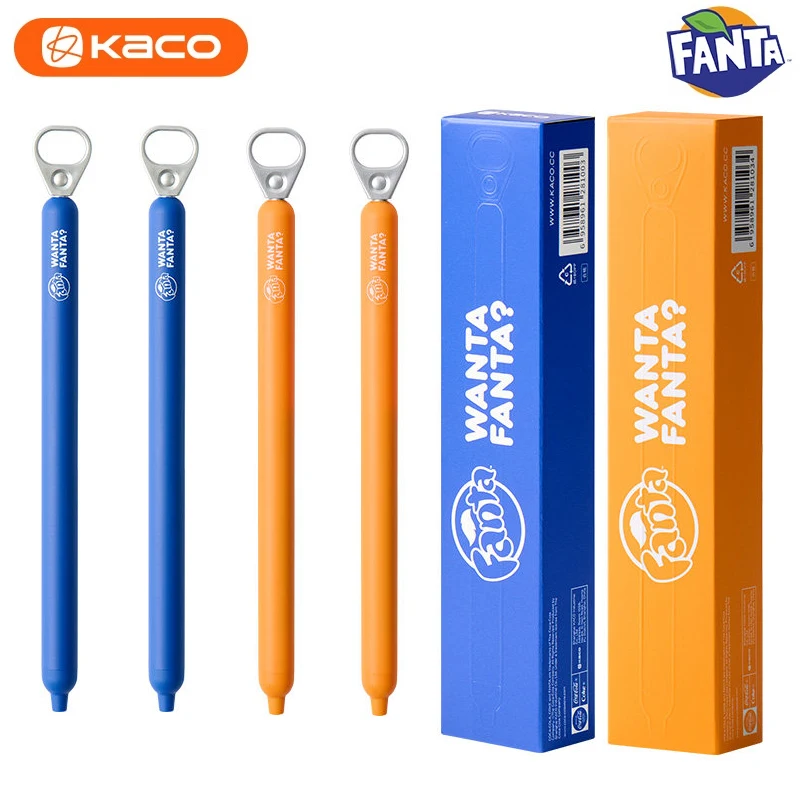 

KACO Fanta Collaboration Pop-Up Side Gel Pen 0.5mm Black Smooth Writing for Study Exam Office Work High Value Aesthetic Design