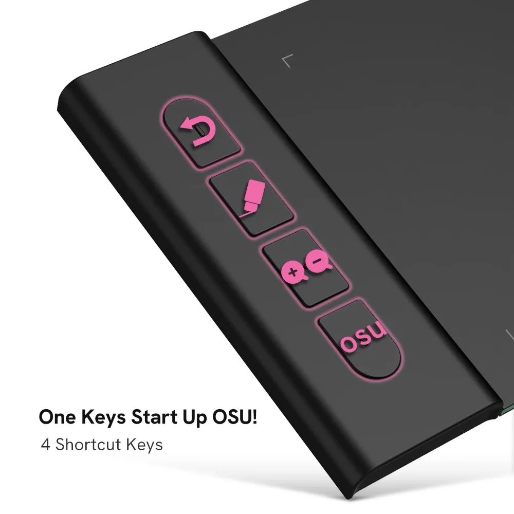 VK430 4x3 Inch Drawing Tablet Battery Free Pen 8192 Levels 290RPS 4 Hotkeys USB-C For OSU Windows Mac Android Chromebook