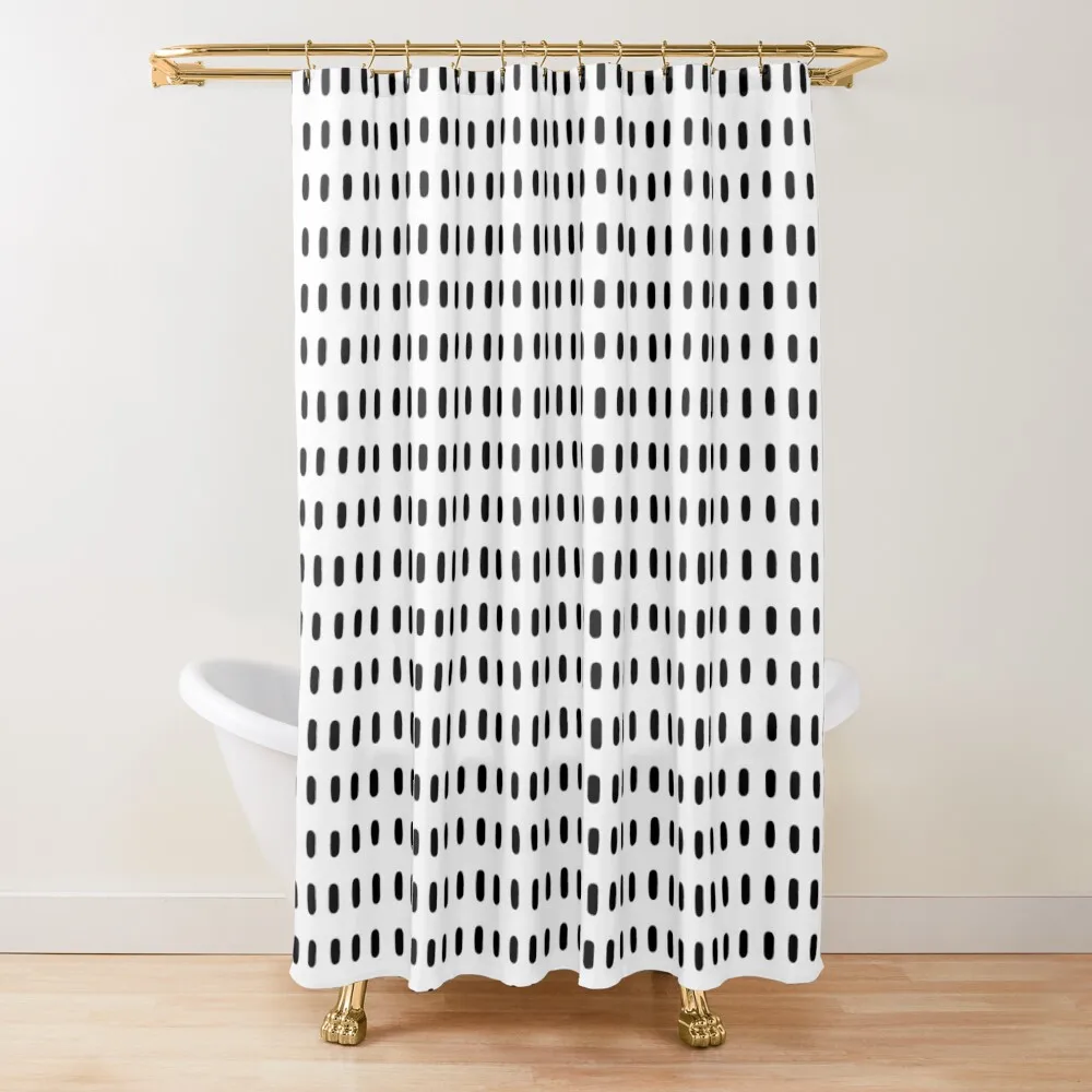 

Monochrome Black and White Hipster Stripe Pattern Shower Curtain Bathroom Showers Elegant Bathroom Curtain