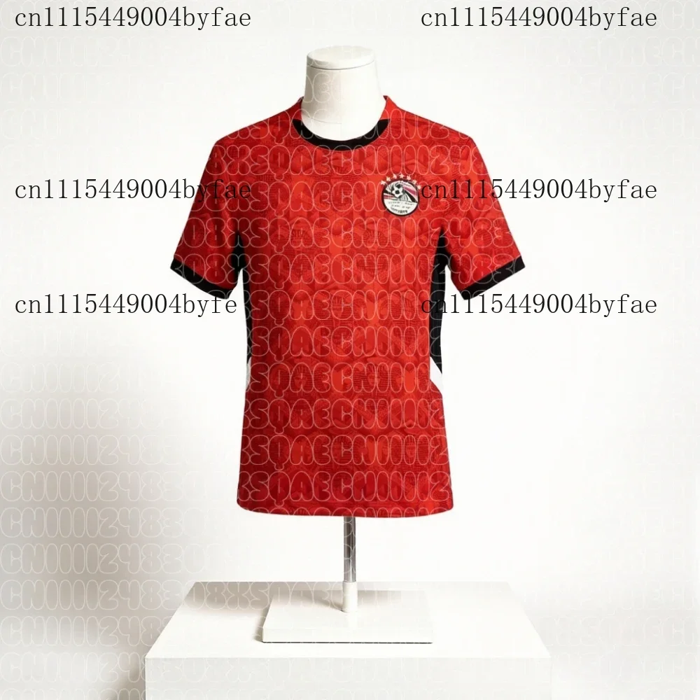 Hot 2026 Egypt Home Jersey Men's Football T Shirt Red Pattern Sportswear Top Tee Outfit Casual Fashion Family kids Matching top
