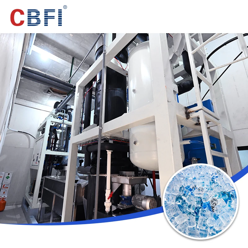 Industrial Ice Tube Maker Machine Engine Motor High-Efficiency Compressor Commercial Use 10-20 Tons Capacity Easy Operation