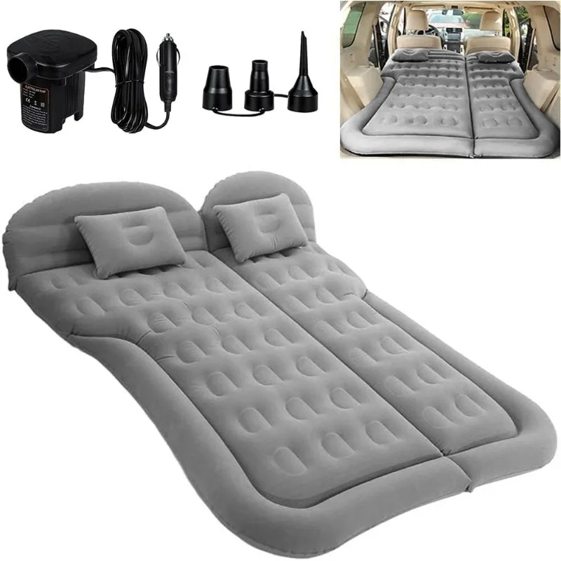 SAYGOGO  Air Mattress Camping Bed Cushion Pillow - Inflatable Thickened Car Air Bed with Air Pump Portable Sleeping Pad Mattress