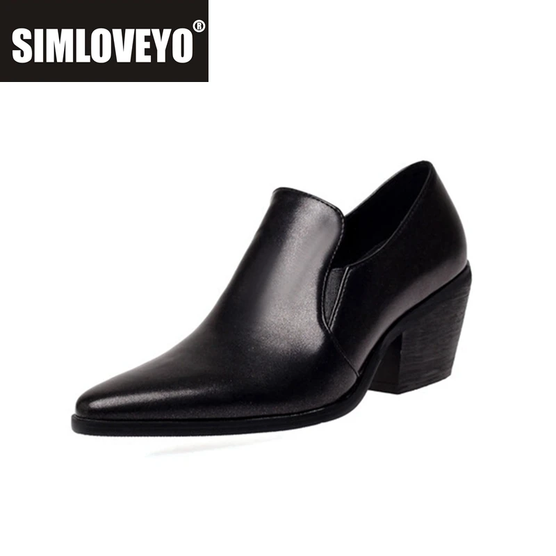 

SIMLOVEYO 2025 Новые женские туфли-лодочки с острым носком 6 см на квадратном каблуке без шнуровки с брендовым дизайном Большой размер 40 41 42 43 44 45 46 Зеленый Серебристый Черный