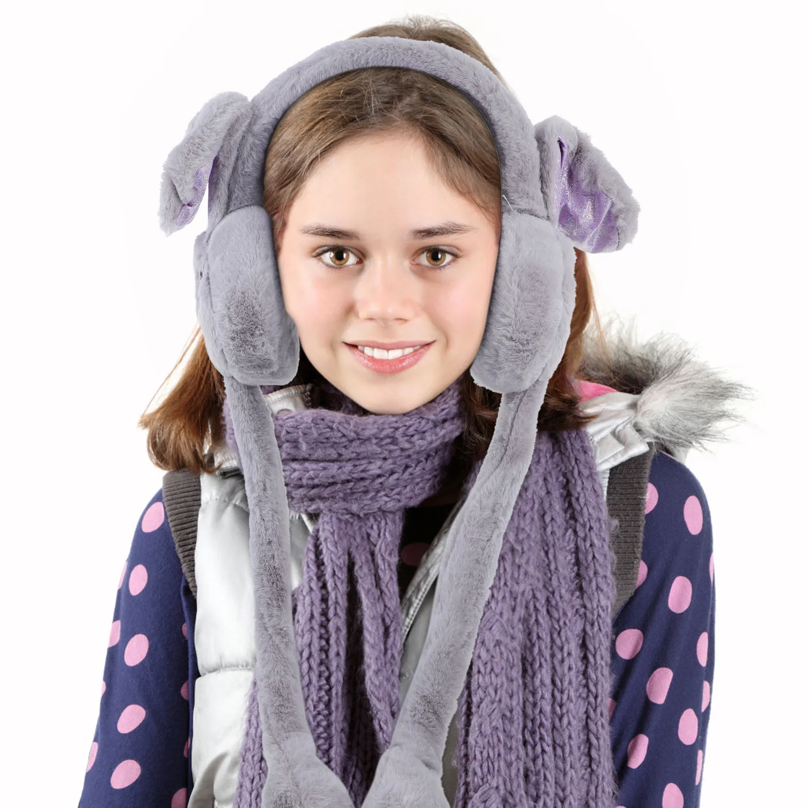 1Pcs Rabbit Ear Earmuffs Adorable Bunny Shape Stylish Ear Warmer Lightweight Portable for Spring Festival Holiday Fun Wearable