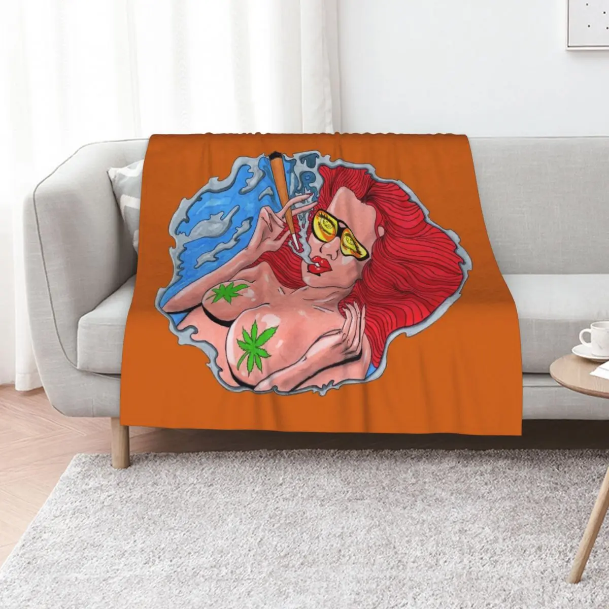 

Stoner Girl Throw Blanket Luxury Throw christmas decoration Heavy Blankets For Sofas Blankets