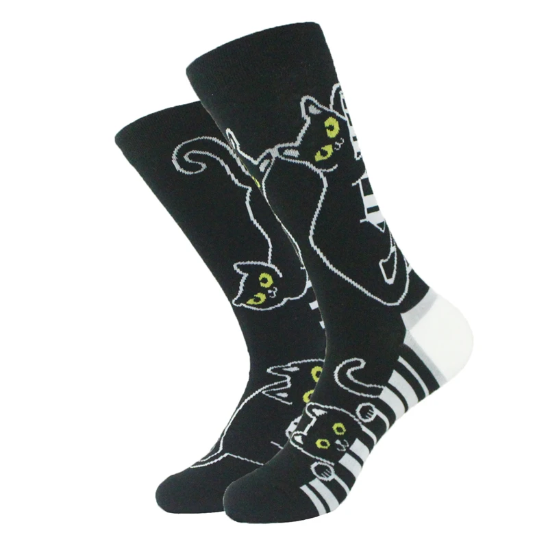 Men Women Socks Creative AB Asymmetrical Aotton Socks Fashion Personality Trend Cartoon Couple Funny Socks Daily Big Size Sox