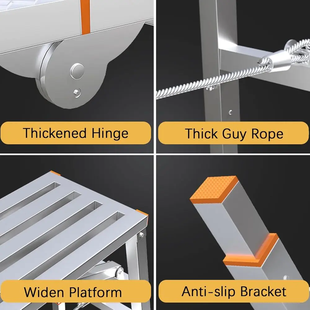 Adjustable Height Multi-Position Work Platform for Ceiling Decoration, Cleaning, and Construction (160cm)