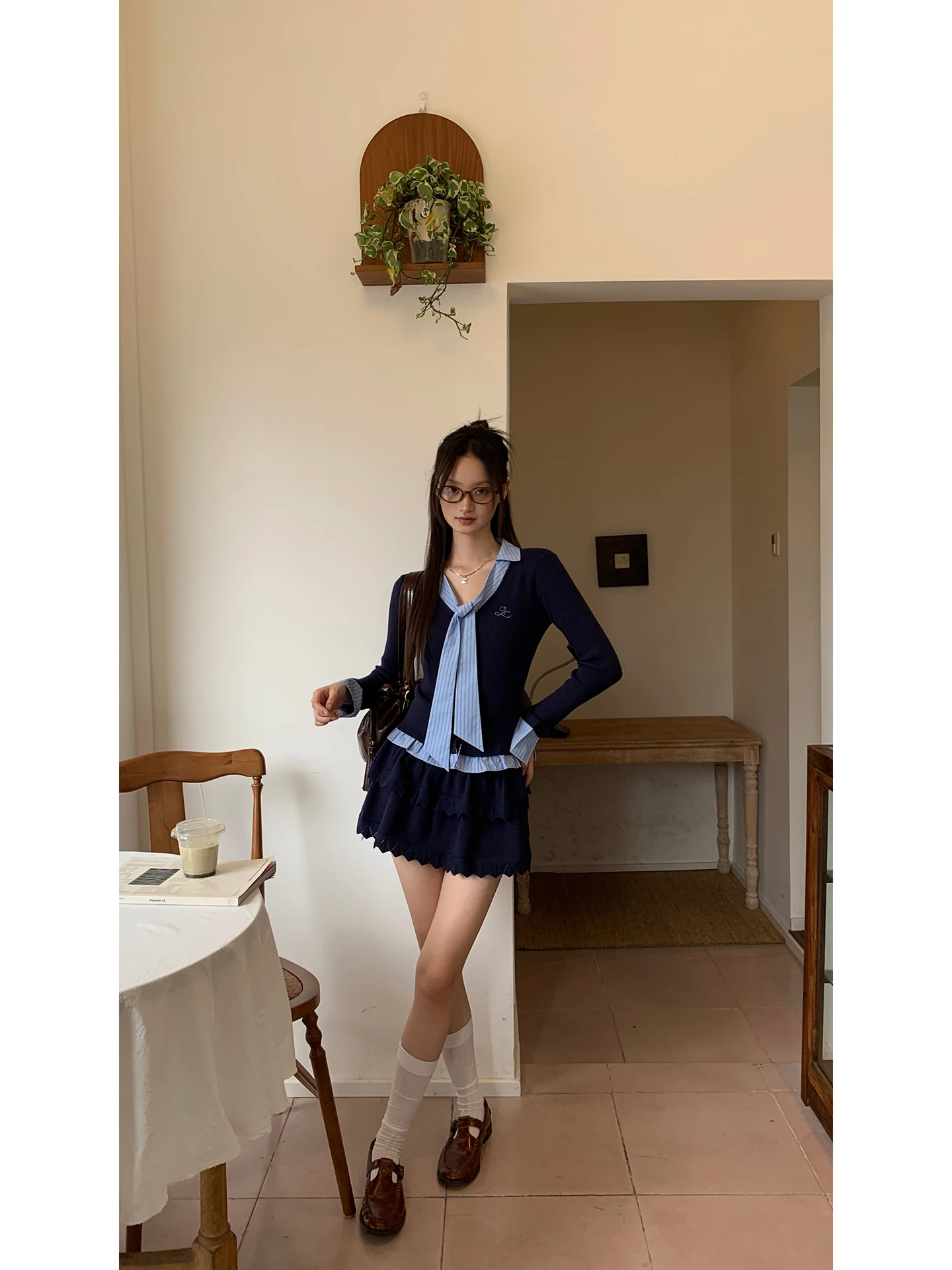 Blue A-Line  Skirt Women's Sli Baked Cake Skirt Bodycon Beautiful New Arrival 2025 Low Waist Straight Tube Skirt