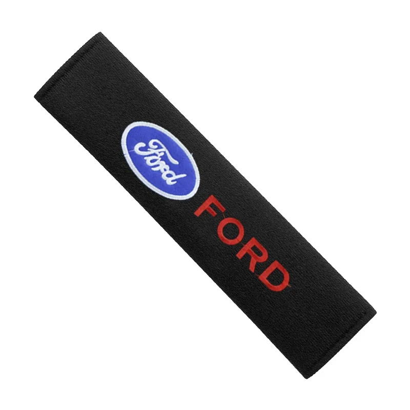 Car Seat Belt Logo Cover Shoulder Pad Car Accessories Styling For Ford Focus Mondeo Kuga Fiesta MK7 Escort Explorer Edge 2 4 MK2