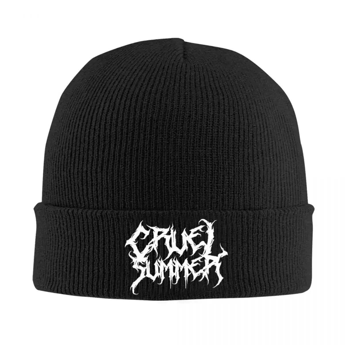 Black  Band Logo Cruel Summer Hat Autumn Winter Skullies Beanies Warm Swiftie Cap Unisex Acrylic Knitted Caps