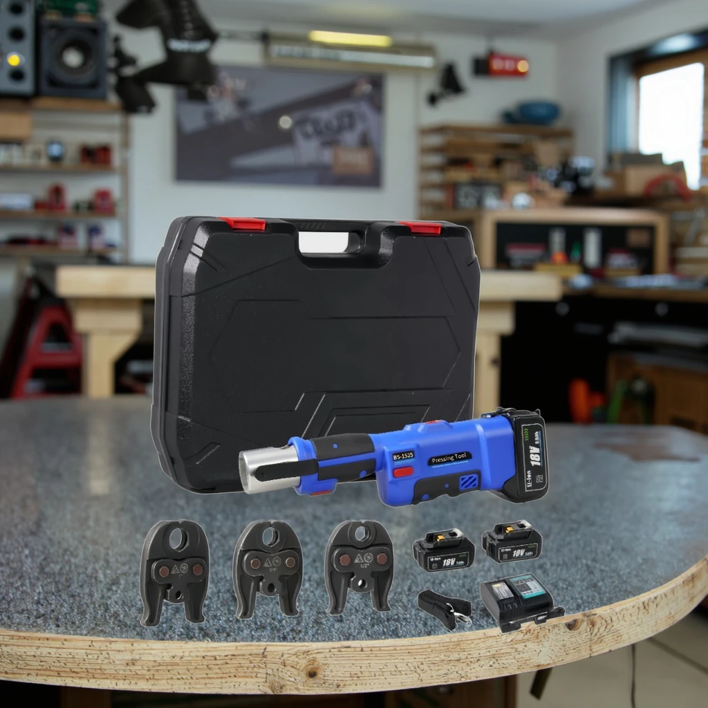 

Pro Press 18V Industrial Rechargeable Electric Pipe Crimping Tool Kit DIY Plumbing For Copper Stainless Steel Tubes 1/2 3/4 1"