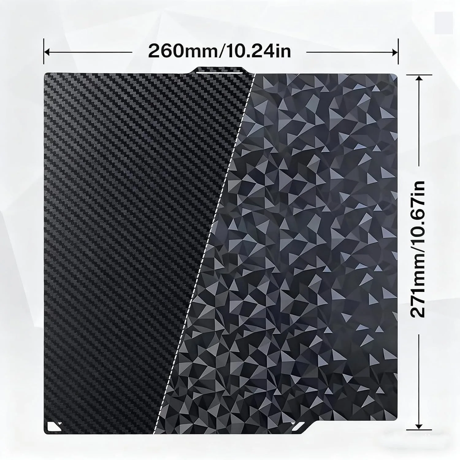 Centauri Carbon/CC 2 Build Plate Smooth PET PEO Sheet  for Elegoo Centauri 260x271mm Double Sided Diamond+Carbon Flexible Plate