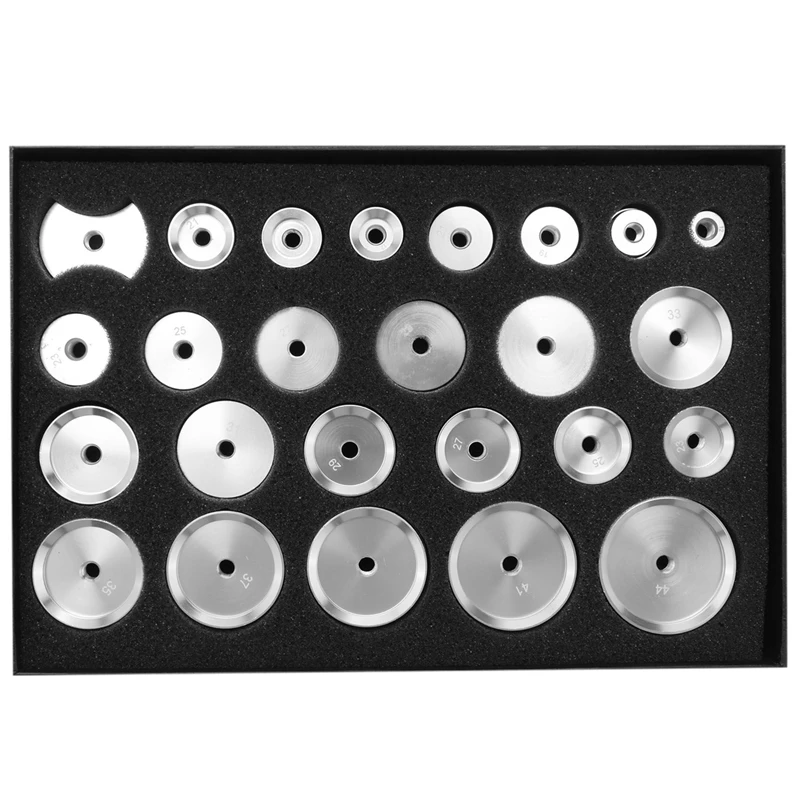 25Pcs Watch Back Case Metal Aluminum Closer Dies Watch Repair Tool-ELEC