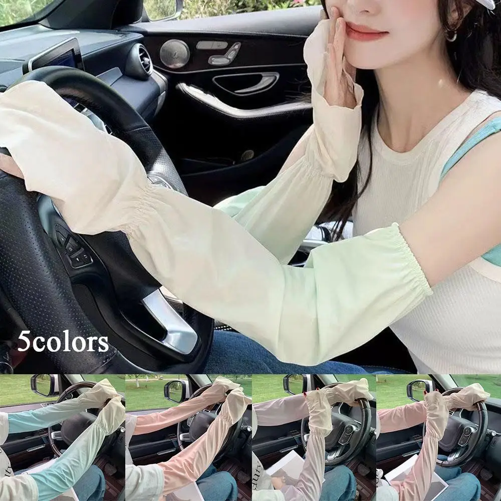 Cycling Arm Sleeves Sunscreen Ice Silk Sleeves Sun Protection Cuffs Useful Covers Outdoor Sports Decor Breathable Gloves