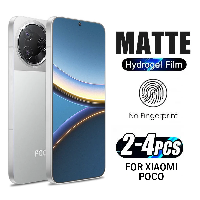 

2-4Piece Anti-Glare Matte Hydrogel Film for Xiaomi Poco F7 F6 F5 Pro F7 Ultra Screen Protector for Poco X7 X6 X5 Pro Not Glass
