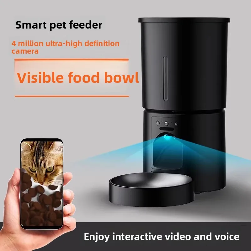 

Automatic feeder cat camera smart dog timed quantitative cat food feeder remote visual,cat supplies