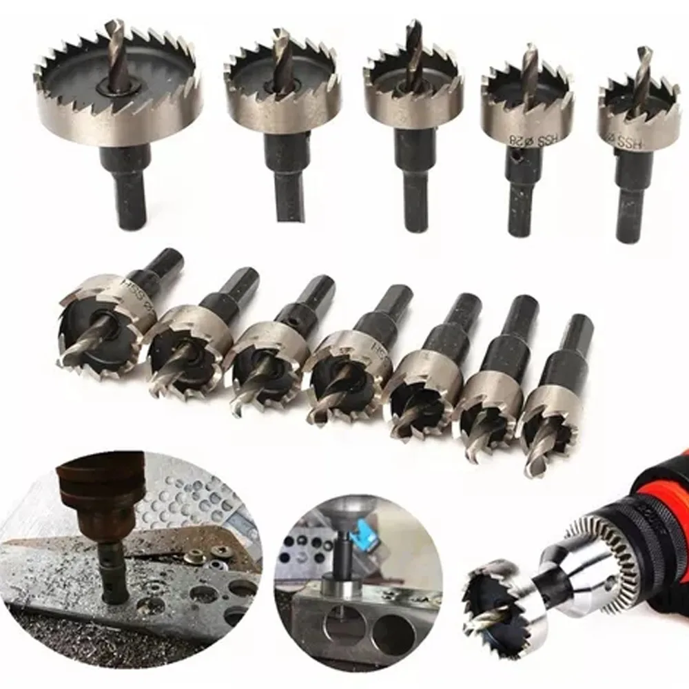 13pcs 16-53mm Size Range Hole Saw Set High Speed Steel Material Titanium Plated Drill Bit Set High Speed Steel Drill Bi