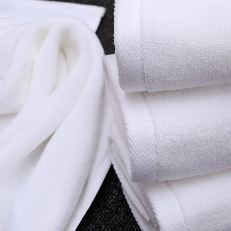 Cotton thickened white bath towel Absorbent white bath towel Soft and comfortable family hotel beauty salon adult bath towel