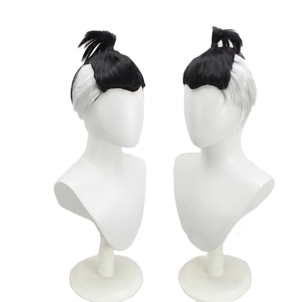David Martinez Two Tone Gradient Cosplay Wig White and Black for Anime Costume