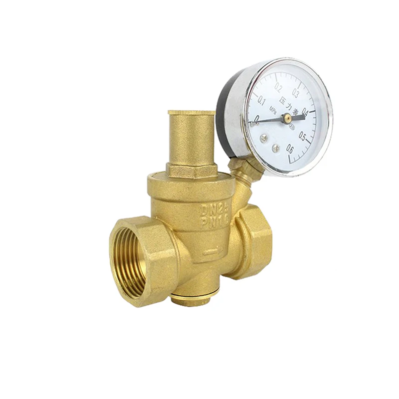 Thickened filter thread adjustable brass pressure reducing valve