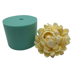 Stampo in silicone per cera di candela con fiore di crisantemo 3D, stampi artigianali per fiori epossidici in resina fai da te Stampo per decorazioni in polimero di gesso aromato