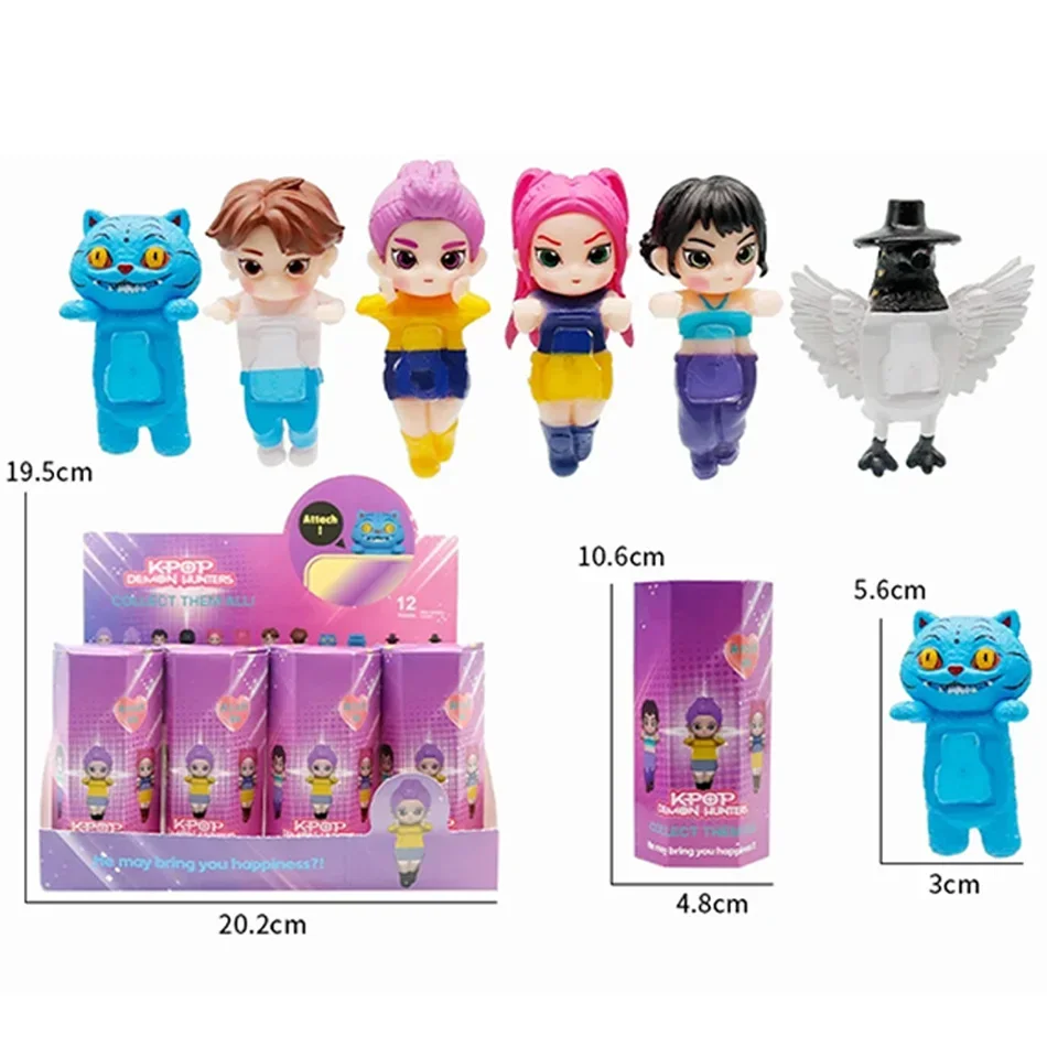 케이팝 데몬 헌터즈 블라인드 박스 인형 장난감 더피스 타이거 루미 미라 조이 수시 모바일 차량 내부 장식 크리스마스 생일 선물