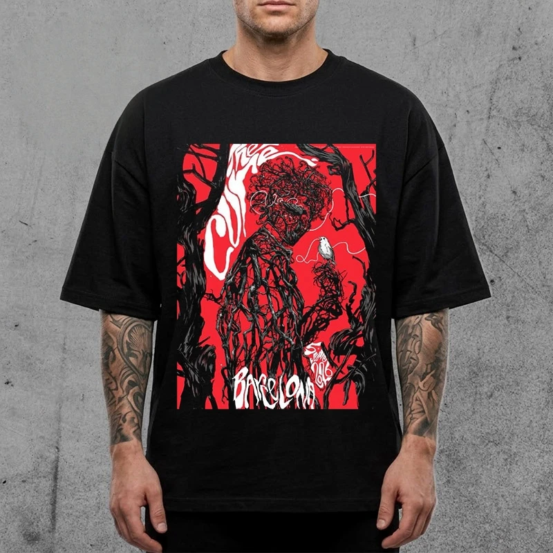 The Cure Band Barcelona 2026 Event Festival Summer Tour Merch T-shirt Cotton Clothing Unisex Men‘s Women's T-Shirt Y2k Fans Tee