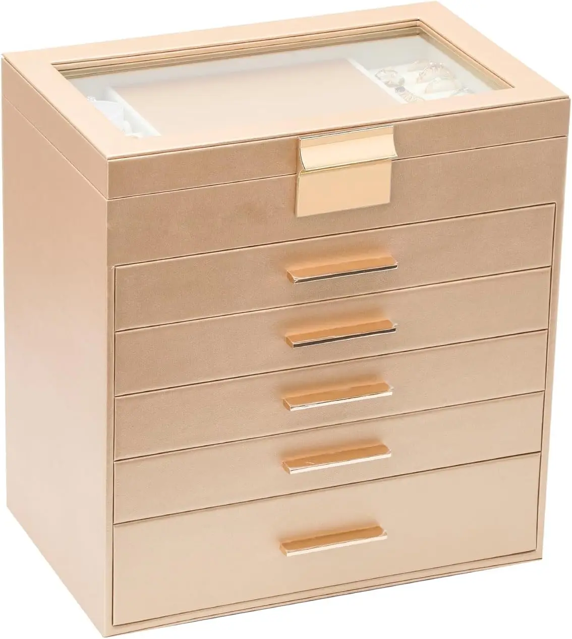 

Шкатулки для украшений для женщин, белые и черные, 6-слойная большая шкатулка для хранения ожерелий, браслетов, серег, колец, ювелирных изделий