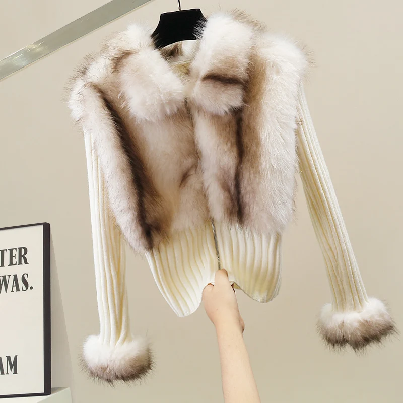 

Модный плотный корейский вязаный свитер для женщин, приталенный, с воротником, длинными рукавами, средней длины, повседневный топ