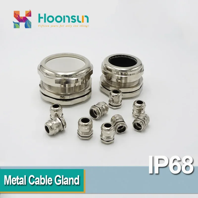 10 pcs/lot Metal Cable Gland PG7 PG9 PG11 Nickel Plated Brass Waterproof IP68