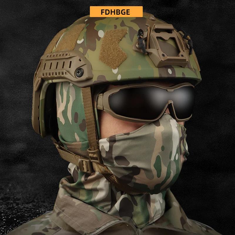 FDHBGE Tactical Full Face Headgear Shooting Mask Camping Hunting Fishing Hiking Outdoor CS Wargame Cycling Paintball Accesories