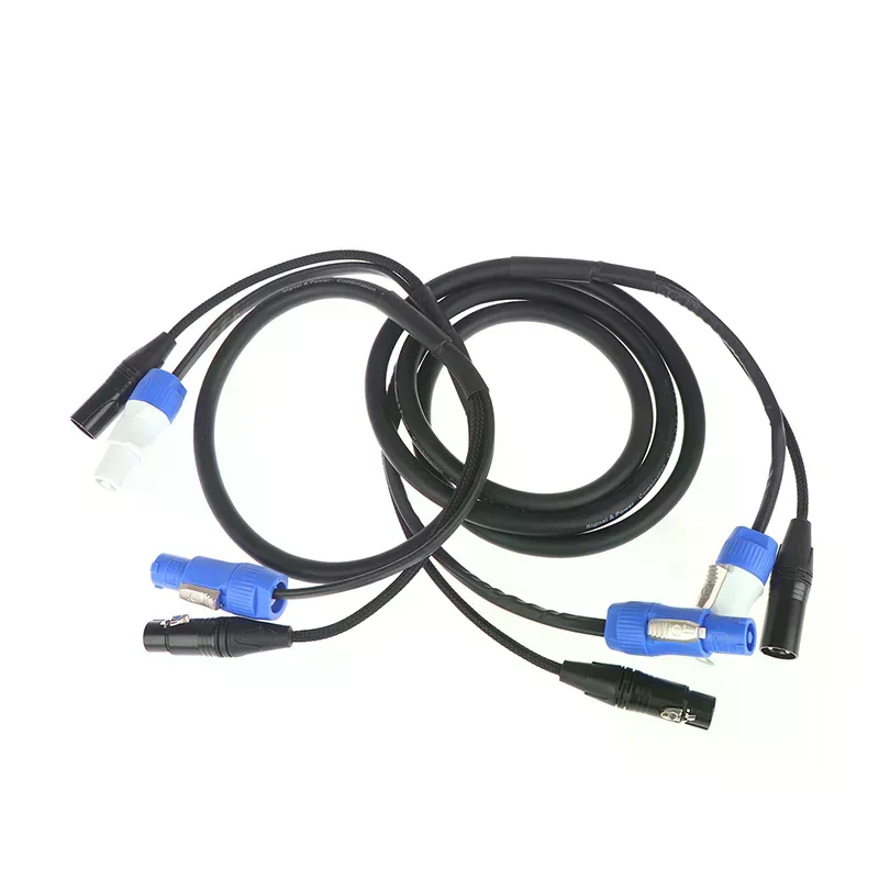 

1/2meters Powercon DMX512 Combo Connect Cable 3 Pin XLR & Power Con Compatible Combi Cable For Stage Moving Heading Lighting