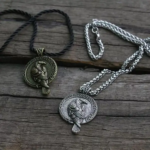 12pcs norse talisman viking raven pendant celt crow necklace men pendant jewelry