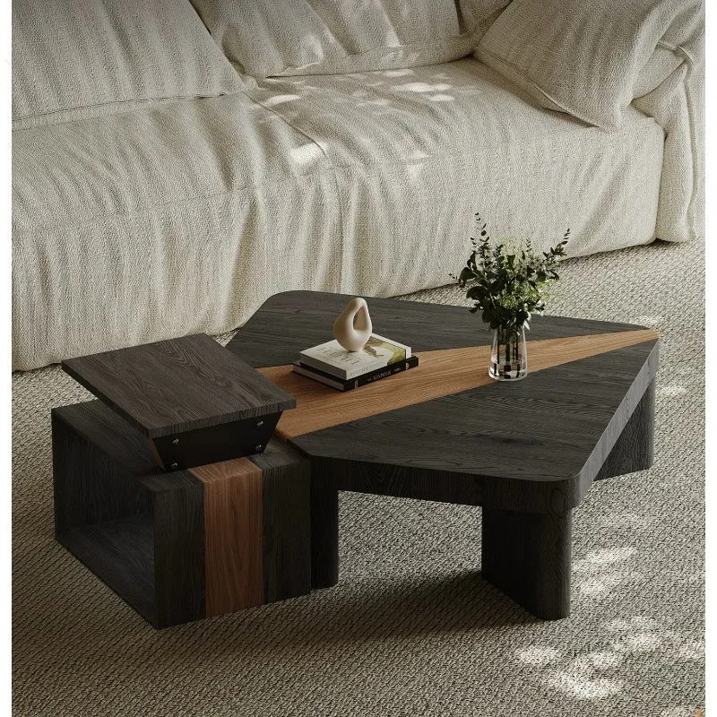 Italian minimalist coffee table combination square living room, medieval style, artistic and creative tea table