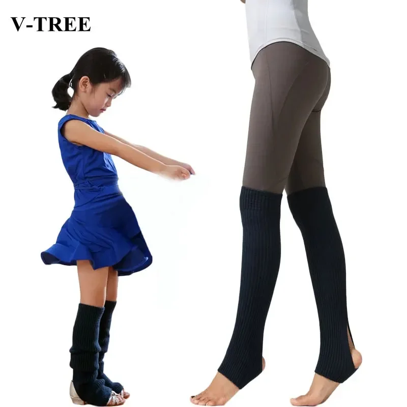 Adult Children Leg Warmers Girls Ballet Dance Socks Children's Knee Pad Yoga Latin Foot Socks Kids Sports Leg Warmers