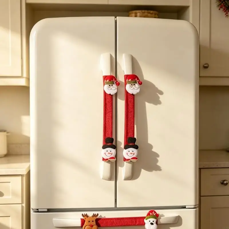 Christmas Appliance Pull SleevesSleeves with Long and Short Sizes for Refrigerator Oven Microwave 37JD
