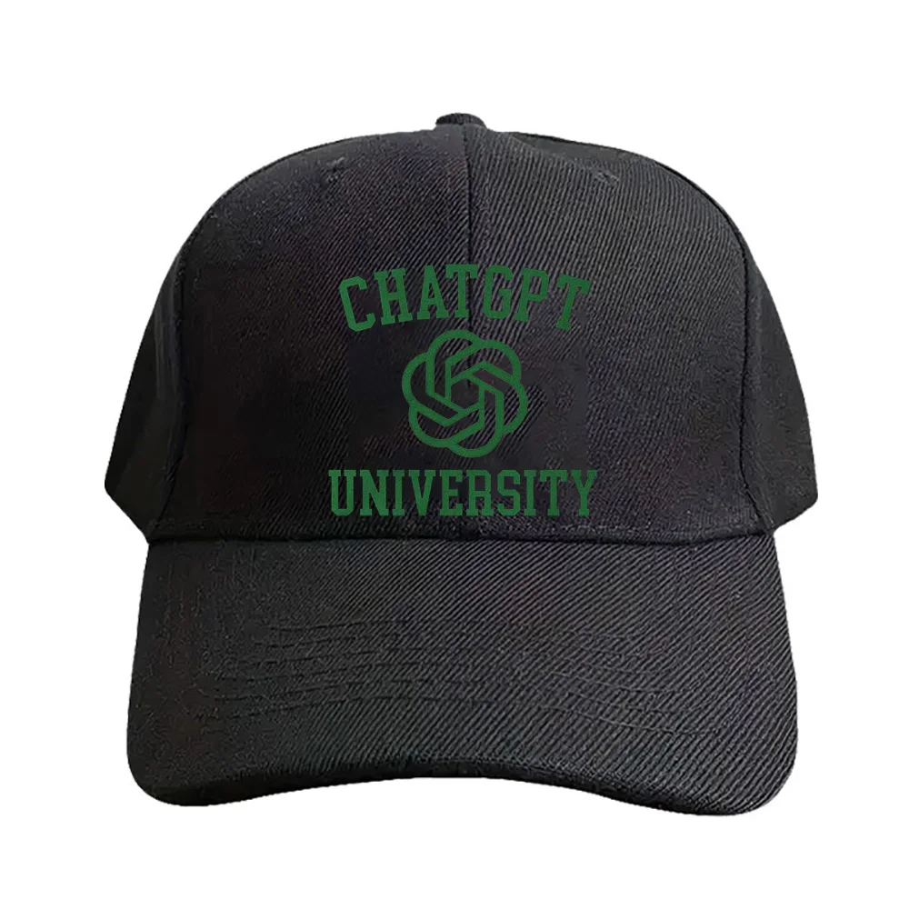 ChatGPT University Sommermütze für Damen und Herren, modische, lässige, verstellbare, bedruckte Baseballkappe, lustige Papa-Trucker-Kappe