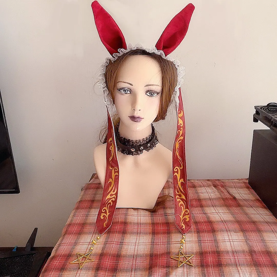 

Повязка на голову Hishi Miracle Hakimi Red Dream Lace Ear Headband, реквизит для косплея, аксессуары для аниме Tokai Teio Special Week Silence Suzuka, Лолита