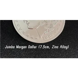 Jumbo Morgan Dollar (7.3cm, Zinc Alloy) Copy Coin Close up Magic Tricks Stage Magic Accessories Gimmick Magician Coin Magic Prop