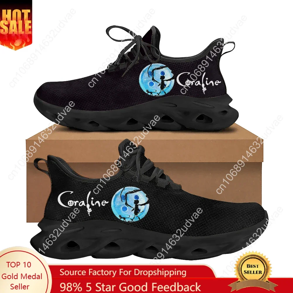 

Coraline The Secret Door Flats Sneakers Mens Womens Teenager Sports Running Shoes High Quality Custom Lace Up Mesh Footwear